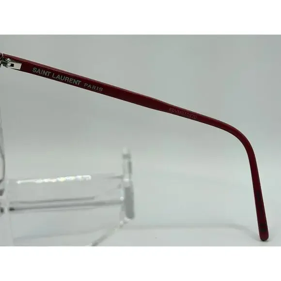 Saint Laurent SL 250/F Eyeglasses Red Cat Eye 52mm Women’s Made in Italy - Picture 3 of 12